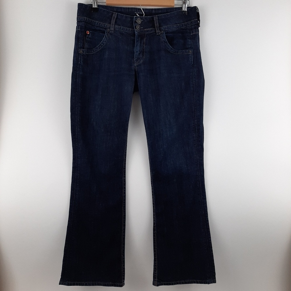 Hudson Signature Boot Cut Denim Jeans Size 28 Made in USA Back Pocket Flaps
